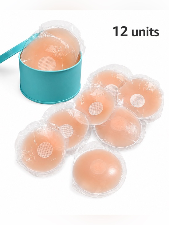 Other - Peach Silicone Nipple Covers - Reusable Adhesive Pasties (12 Pack) New with box